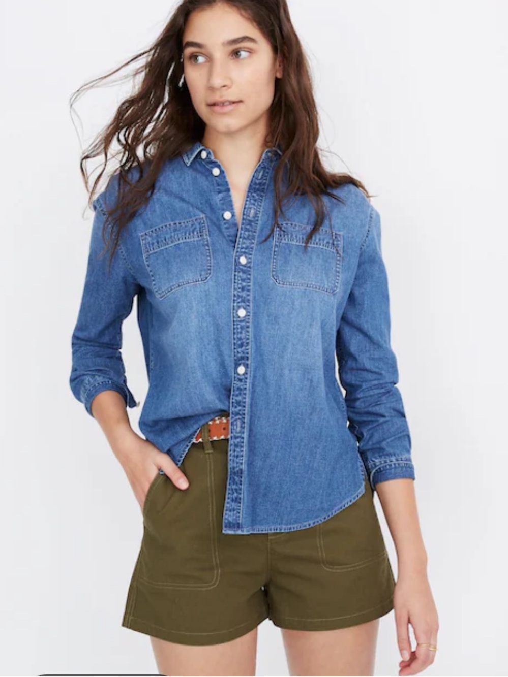 Madewell Oversized Ex- Boyfriend Denim Button Down